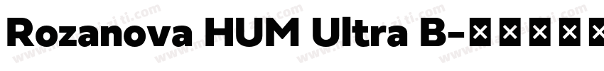 Rozanova HUM Ultra B字体转换